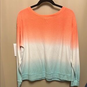 Splendid Women's Gradient Orange and Blue Top